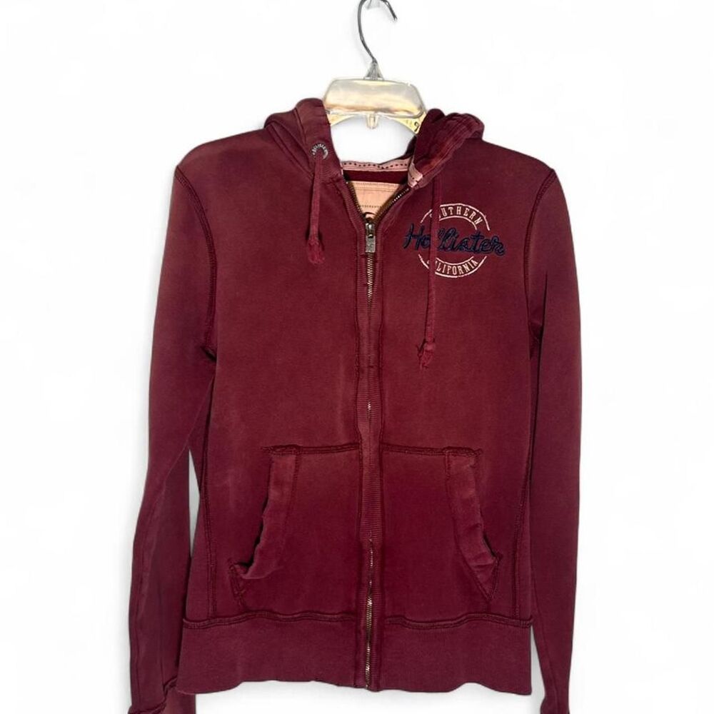 Hollister-co Women's Zip Up Jacket Y2K Southern California logo